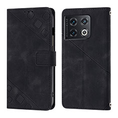 Custodia Portafoglio In Pelle Cover con Supporto Y01B per OnePlus 10 Pro 5G Nero