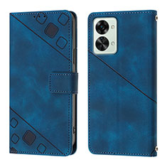 Custodia Portafoglio In Pelle Cover con Supporto Y01B per OnePlus Nord 2T 5G Blu
