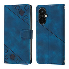 Custodia Portafoglio In Pelle Cover con Supporto Y01B per OnePlus Nord CE 3 5G Blu