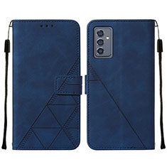 Custodia Portafoglio In Pelle Cover con Supporto Y01B per Samsung Galaxy A05s Blu