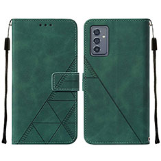 Custodia Portafoglio In Pelle Cover con Supporto Y01B per Samsung Galaxy A05s Verde