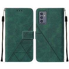 Custodia Portafoglio In Pelle Cover con Supporto Y01B per Samsung Galaxy A15 5G Verde