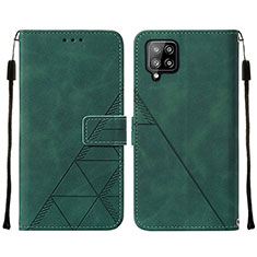 Custodia Portafoglio In Pelle Cover con Supporto Y01B per Samsung Galaxy A42 5G Verde