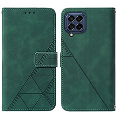 Custodia Portafoglio In Pelle Cover con Supporto Y01B per Samsung Galaxy M33 5G Verde