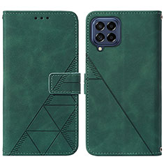 Custodia Portafoglio In Pelle Cover con Supporto Y01B per Samsung Galaxy M53 5G Verde
