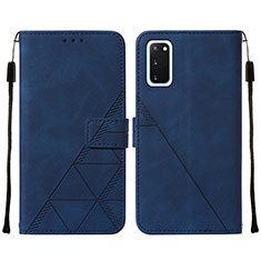 Custodia Portafoglio In Pelle Cover con Supporto Y01B per Samsung Galaxy S20 5G Blu