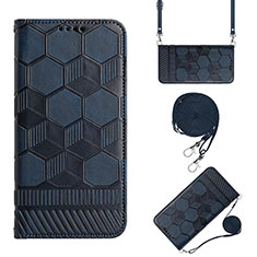 Custodia Portafoglio In Pelle Cover con Supporto Y01B per Xiaomi Redmi 10A 4G Blu