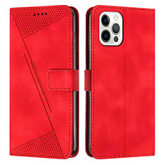 Custodia Portafoglio In Pelle Cover con Supporto Y01X per Apple iPhone 14 Pro Max Rosso