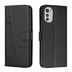 Custodia Portafoglio In Pelle Cover con Supporto Y01X per Motorola Moto E32 Nero