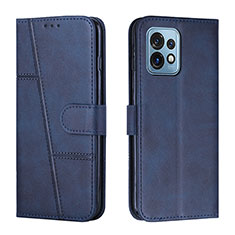 Custodia Portafoglio In Pelle Cover con Supporto Y01X per Motorola Moto Edge 40 Pro 5G Blu