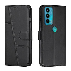 Custodia Portafoglio In Pelle Cover con Supporto Y01X per Motorola Moto Edge Lite 5G Nero