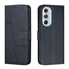 Custodia Portafoglio In Pelle Cover con Supporto Y01X per Motorola Moto Edge X30 5G Blu