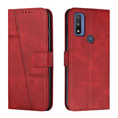 Custodia Portafoglio In Pelle Cover con Supporto Y01X per Motorola Moto G Pure Rosso