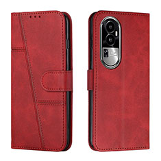 Custodia Portafoglio In Pelle Cover con Supporto Y01X per Oppo Reno10 Pro+ Plus 5G Rosso