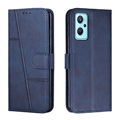 Custodia Portafoglio In Pelle Cover con Supporto Y01X per Realme 10T 5G Blu