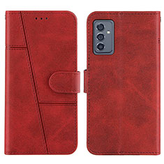 Custodia Portafoglio In Pelle Cover con Supporto Y01X per Samsung Galaxy A05s Rosso
