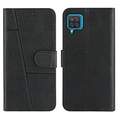 Custodia Portafoglio In Pelle Cover con Supporto Y01X per Samsung Galaxy A12 Nacho Nero