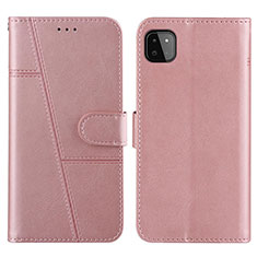Custodia Portafoglio In Pelle Cover con Supporto Y01X per Samsung Galaxy A22 5G Oro Rosa