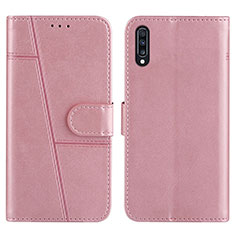Custodia Portafoglio In Pelle Cover con Supporto Y01X per Samsung Galaxy A30S Oro Rosa