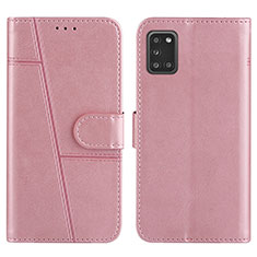 Custodia Portafoglio In Pelle Cover con Supporto Y01X per Samsung Galaxy A31 Oro Rosa