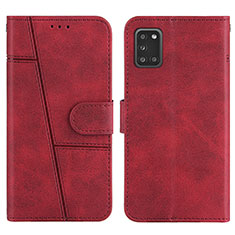 Custodia Portafoglio In Pelle Cover con Supporto Y01X per Samsung Galaxy A31 Rosso