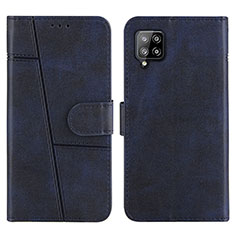 Custodia Portafoglio In Pelle Cover con Supporto Y01X per Samsung Galaxy A42 5G Blu