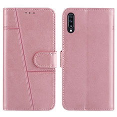 Custodia Portafoglio In Pelle Cover con Supporto Y01X per Samsung Galaxy A50S Oro Rosa