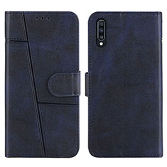Custodia Portafoglio In Pelle Cover con Supporto Y01X per Samsung Galaxy A70 Blu