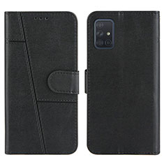 Custodia Portafoglio In Pelle Cover con Supporto Y01X per Samsung Galaxy A71 4G A715 Nero