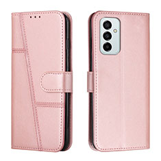 Custodia Portafoglio In Pelle Cover con Supporto Y01X per Samsung Galaxy F23 5G Oro Rosa