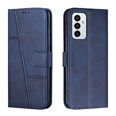 Custodia Portafoglio In Pelle Cover con Supporto Y01X per Samsung Galaxy M23 5G Blu