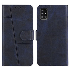 Custodia Portafoglio In Pelle Cover con Supporto Y01X per Samsung Galaxy M40S Blu