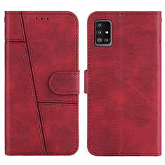 Custodia Portafoglio In Pelle Cover con Supporto Y01X per Samsung Galaxy M40S Rosso