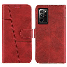 Custodia Portafoglio In Pelle Cover con Supporto Y01X per Samsung Galaxy Note 20 Ultra 5G Rosso