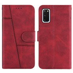 Custodia Portafoglio In Pelle Cover con Supporto Y01X per Samsung Galaxy S20 5G Rosso