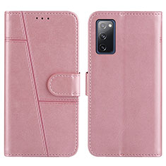 Custodia Portafoglio In Pelle Cover con Supporto Y01X per Samsung Galaxy S20 FE (2022) 5G Oro Rosa