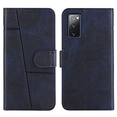 Custodia Portafoglio In Pelle Cover con Supporto Y01X per Samsung Galaxy S20 FE 5G Blu