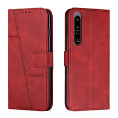 Custodia Portafoglio In Pelle Cover con Supporto Y01X per Sony Xperia 1 IV Rosso