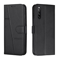 Custodia Portafoglio In Pelle Cover con Supporto Y01X per Sony Xperia 10 IV SOG07 Nero