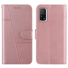Custodia Portafoglio In Pelle Cover con Supporto Y01X per Xiaomi Mi 10T 5G Oro Rosa