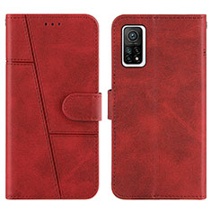 Custodia Portafoglio In Pelle Cover con Supporto Y01X per Xiaomi Mi 10T 5G Rosso
