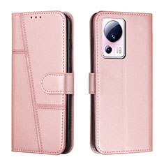 Custodia Portafoglio In Pelle Cover con Supporto Y01X per Xiaomi Mi 13 Lite 5G Oro Rosa