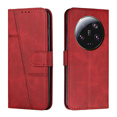 Custodia Portafoglio In Pelle Cover con Supporto Y01X per Xiaomi Mi 13 Ultra 5G Rosso