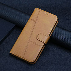 Custodia Portafoglio In Pelle Cover con Supporto Y01X per Xiaomi Poco F5 Pro 5G Marrone Chiaro