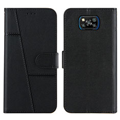 Custodia Portafoglio In Pelle Cover con Supporto Y01X per Xiaomi Poco X3 NFC Nero