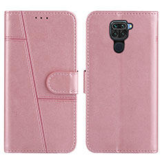 Custodia Portafoglio In Pelle Cover con Supporto Y01X per Xiaomi Redmi 10X 4G Oro Rosa