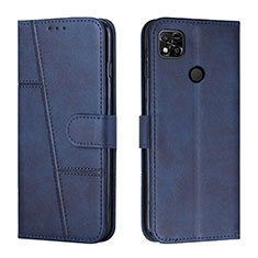Custodia Portafoglio In Pelle Cover con Supporto Y01X per Xiaomi Redmi 9 India Blu