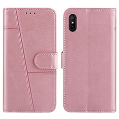 Custodia Portafoglio In Pelle Cover con Supporto Y01X per Xiaomi Redmi 9AT Oro Rosa