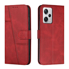 Custodia Portafoglio In Pelle Cover con Supporto Y01X per Xiaomi Redmi Note 12 Pro 5G Rosso