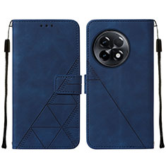 Custodia Portafoglio In Pelle Cover con Supporto Y02B per OnePlus 11R 5G Blu